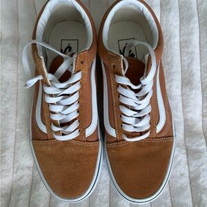 Vans Tan and White Sneakers
